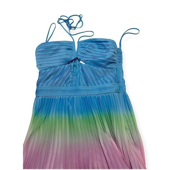 Jonathan Simkhai Annita Halter Dress Capri Blue Size 2 NWT - Picture 8 of 16